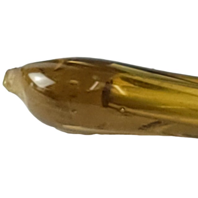 Antique C. 1900 Amber Glass Trumpet Flower Figurine Vase Epergne For Sale In San Francisco - Image 6 of 12