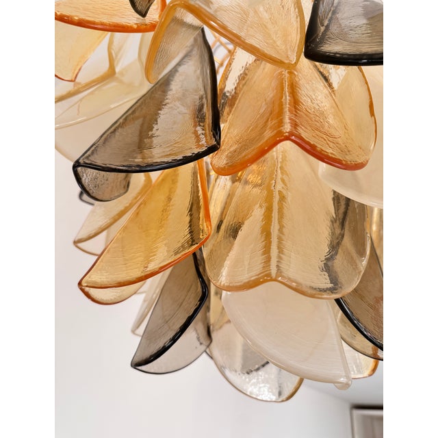 2020s Contemporary Modern Multicolor Amber "Rondini" Murano Chandelier by Simoeng For Sale - Image 5 of 8