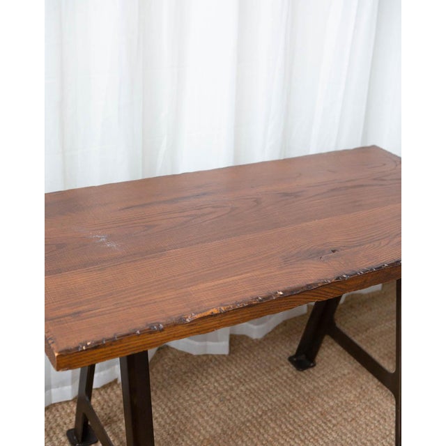 Wood Industrial a-Frame Wood and Metal Standing Desk For Sale - Image 7 of 9