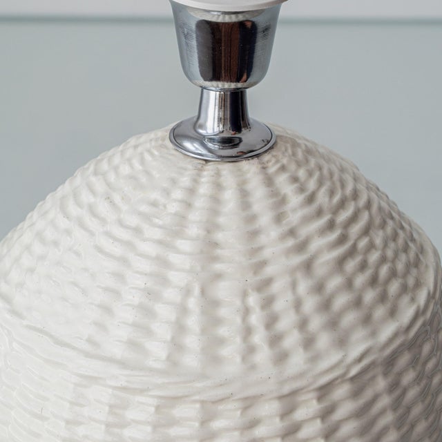 Vintage Spanish Ceramic Faux Wicker Table Lamps with New Jute Shades, 1970s, Set of 2 For Sale - Image 13 of 18