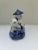 Small Chinese blue and white porcelain figure of a fisherman with hand painted blue and gold decoration. Perfect size for...
