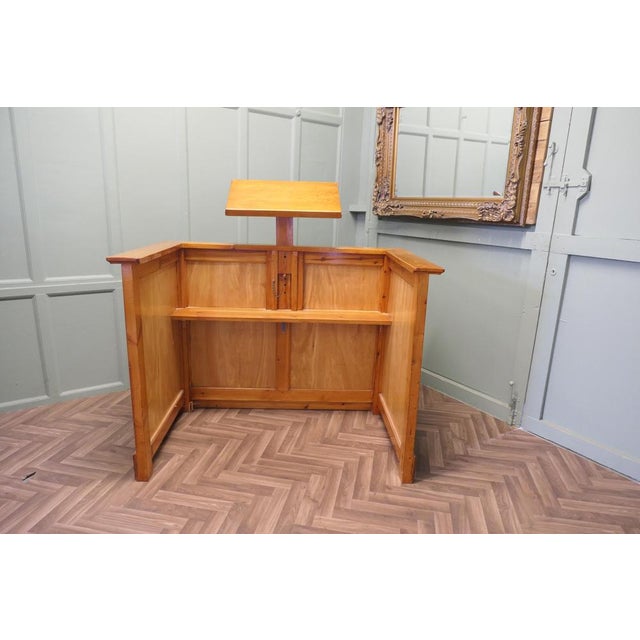 Wood Arts and Crafts Pine Reception Desk, 1960 For Sale - Image 7 of 8