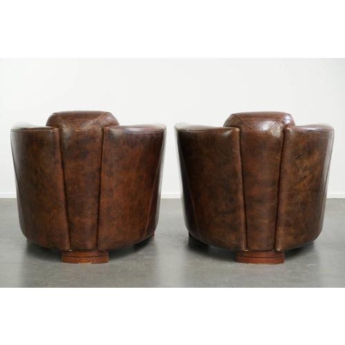 Cowhide Aviator Armchairs in Warm Brown Color, Set of 2 For Sale - Image 3 of 14