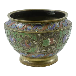 Antique Chinese Bronze Cloisonne Vase
