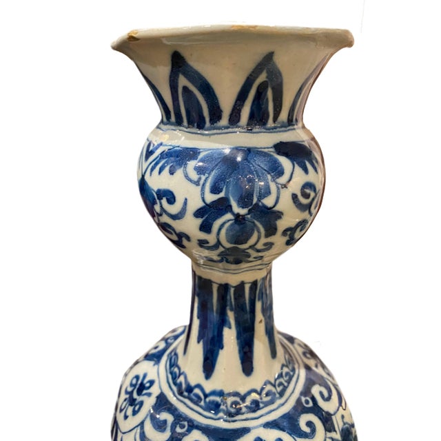 Traditional Large 18th Century Delft Knobble Vase For Sale - Image 3 of 7
