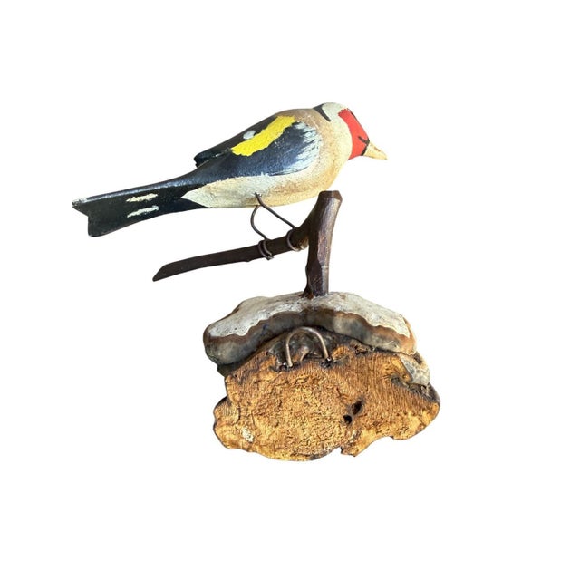 Austrian Folk Art Carved Wood Bird #84, 1930s For Sale - Image 4 of 5