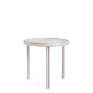 Brown Jordan Kantan Aluminum 20" Round Occasional Table in Shade For Sale