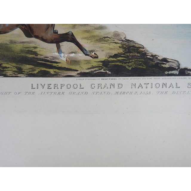 Antique 1850s Liverpool Grand National Steeplechase Horse Race Aquatint For Sale - Image 4 of 8