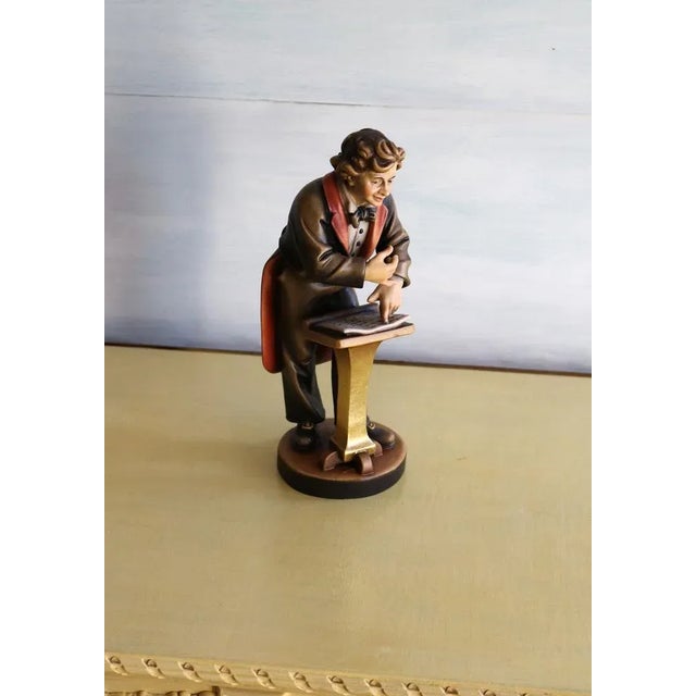 Maple Wood Sculpture of Conductor For Sale - Image 6 of 9