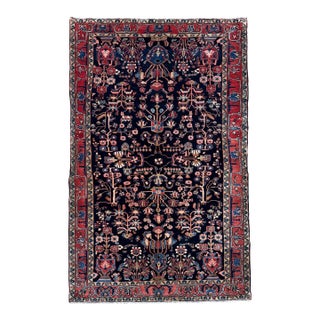 Antique Persian Nahavand Hand-Knotted Rug 5'2" X 9'11" For Sale