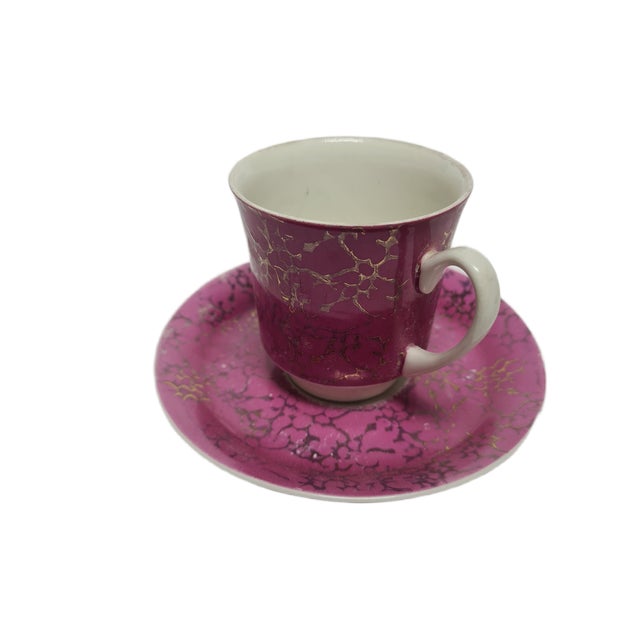 1970s Vintage Polish Cup and Saucer from Ćmielów Pottery, 1970s, Set of 2 For Sale - Image 5 of 8