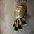Gold 1980s Vintage Gilted Metal Black Enamel and Faux Pearls Italian Clip on Earrings For Sale - Image 8 of 12
