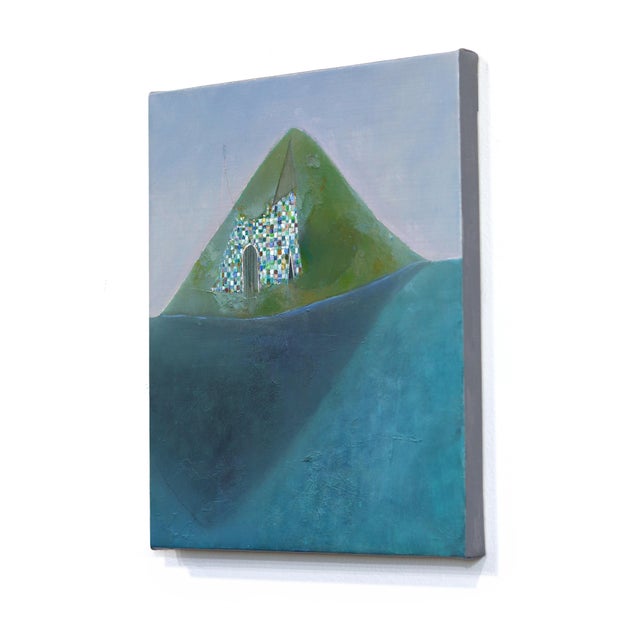 The Far Side of a Little Island - Surrealist Landscape Painting Original Artwork by Rob Katkowski For Sale In Los Angeles - Image 6 of 9