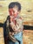 Chinese Highland Child Oil Portrait – Yi Ren Gallery Shanghai – Possibly Lin Shusen An expressive Chinese realist oil...