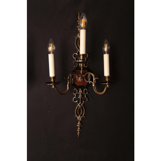 Vintage Wall Lamps in Bronze, Set of 6 For Sale - Image 4 of 8