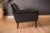 Wood Vintage Scandinavian Rosewood and Black Leather Three Seat Sofa For Sale - Image 7 of 13