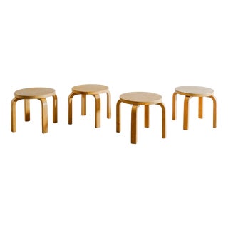 Finnish Wooden Children Stools by Alvar Aalto for Artek, 1980s For Sale