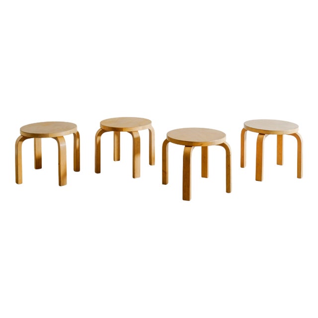 Finnish Wooden Children Stools by Alvar Aalto for Artek, 1980s For Sale