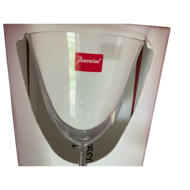 Made in France 2000-2001. Discontinued. Approx. 8 5/8" High x 3 1/2" Wide at Top. Clear Plain. Original Box and Sticker....