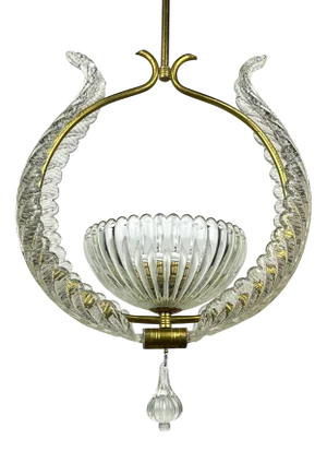 Murano Pendant by Ercole Barovier Barovier & Toso, Italy, 1930s