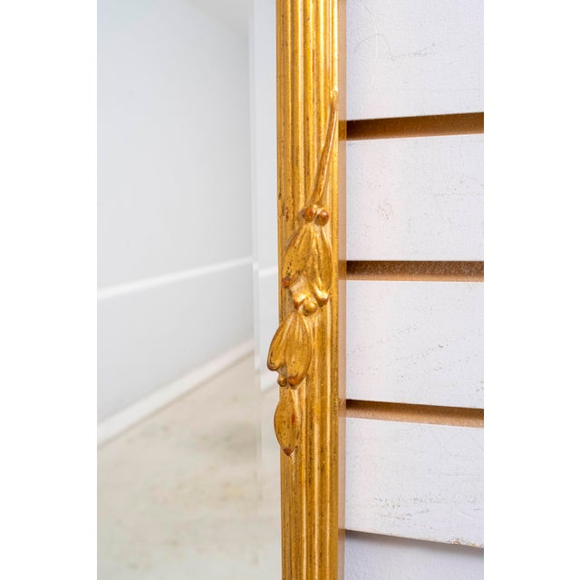 1990s Carvers Guild Ribbon Carved Top Decorator Mirror For Sale - Image 5 of 11