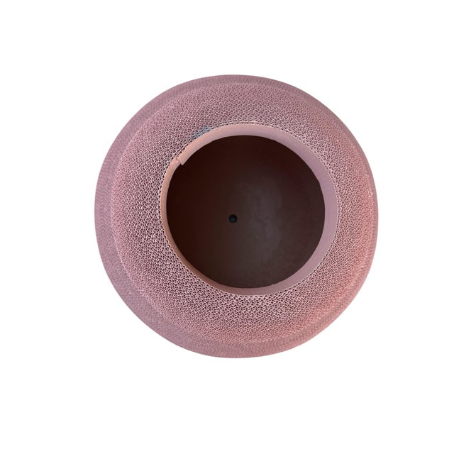 Frank Gehry Postmodern Light Peach Pink Painted Corrugated Cardboard Vase by Flute Chicago, 1980s For Sale - Image 4 of 9