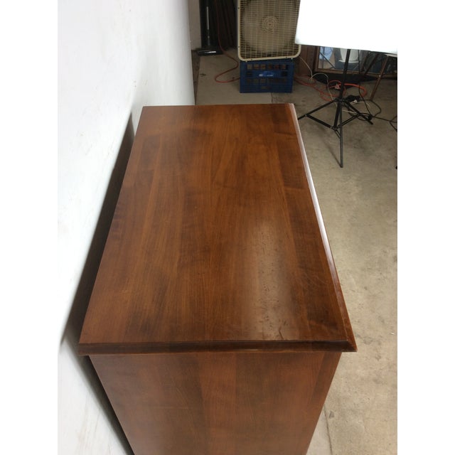 Mid Century Colonial Revival Highboy Dresser With Stow Away Writing Desk For Sale - Image 4 of 12