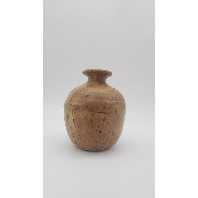 Mid 20th Century Vintage Studio Pottery Speckled Glaze Bud Vase For Sale - Image 5 of 8