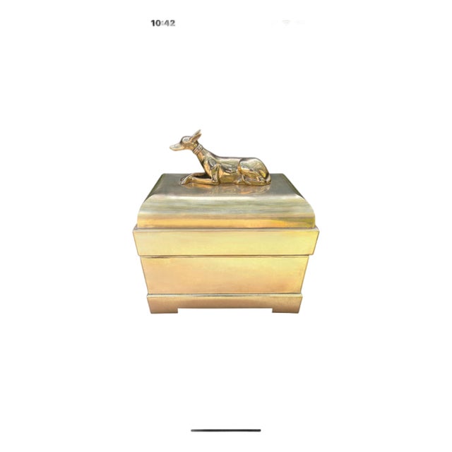 1980s Chapman Brass Box With Whippet Handles For Sale