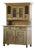 Antique Danish Oak Buffet Cabinet with Crystal Glass Doors, 1850s For Sale