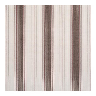 Sample - Schumacher Idris Stripe Fabric In Brown For Sale