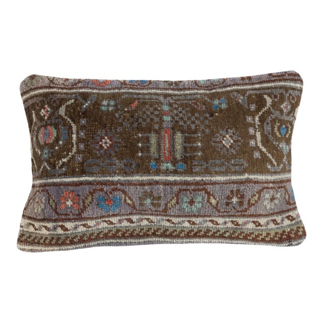 13"x20" Vintage Toss Pillow Cover. Decorative Handmade Turkish Rug Cushion Cover For Sale