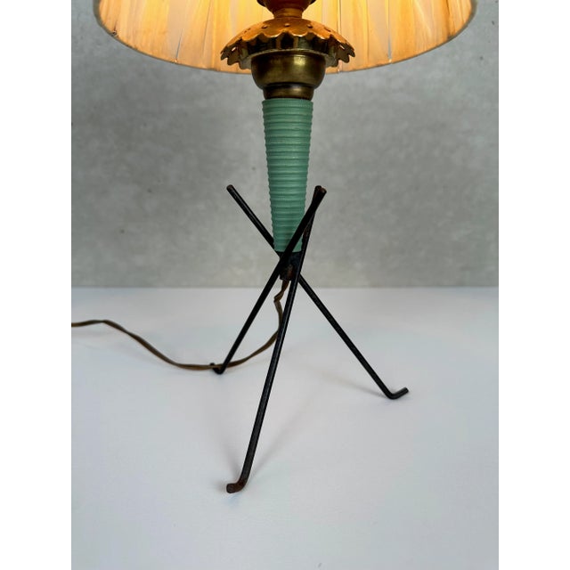 Metal Vintage Tripod Lamp For Sale - Image 7 of 11