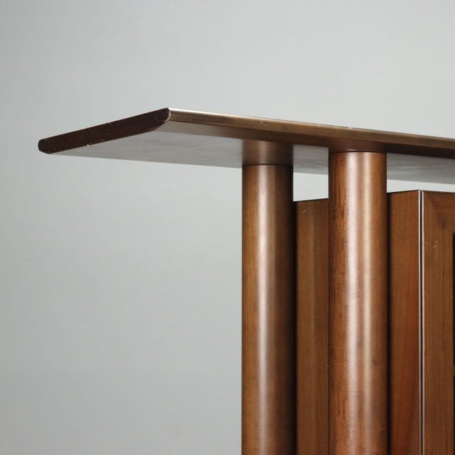 Vintage Sideboard in Wood and Marble, 1980s For Sale - Image 5 of 12