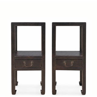 Pair of Antique Open-Shelf Accent Tables For Sale