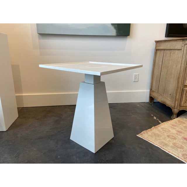 Custom sheet steel construction drink table designed by Modern Remains and constructed in Nashville, TN. The pieces is...