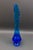 Fenton Valenicia Large MCM Vintage Blue Art Glass Swung Footed Vase. Measures approximately 5 7/8" diameter, 23 1/8" high.