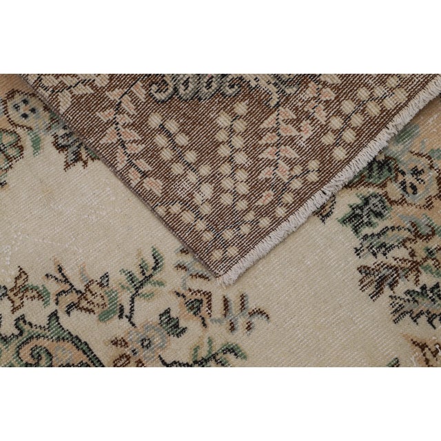 1970s Vintage Floral Design Handmade Sparta Area Rug For Sale - Image 9 of 10