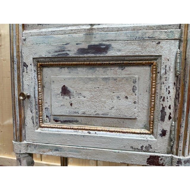 Bedside Tables in Painted Wood and Oak with Brass, 1890s, Set of 2 For Sale - Image 3 of 8