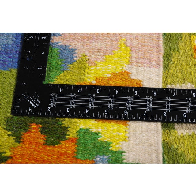 Pink Ingegerd Silow Vintage Swedish Rollakan Rug, 01'11 X 02'09 For Sale - Image 8 of 11