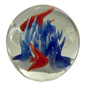 Cenedese Italian Glass Fish Aquarium Paperweight