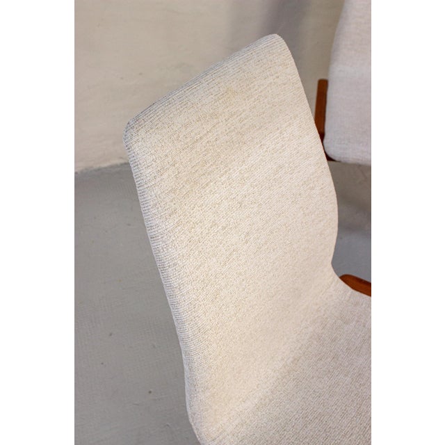 Cream Mid-Century Danish Chair in Teak from Schou Andersen Stuhl, 1960s, Set of 4 For Sale - Image 8 of 15