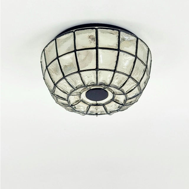 Stunning mid-century modern glass ceiling lights/flush mounts from limburg, germany's leading glasswork, renowned for its...