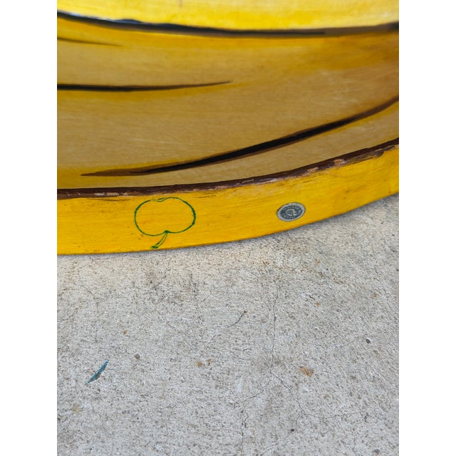 Vintage Hand Painted Papier-Mâché Banana Serving Tray, Made in Mexico For Sale In Naples, FL - Image 6 of 12