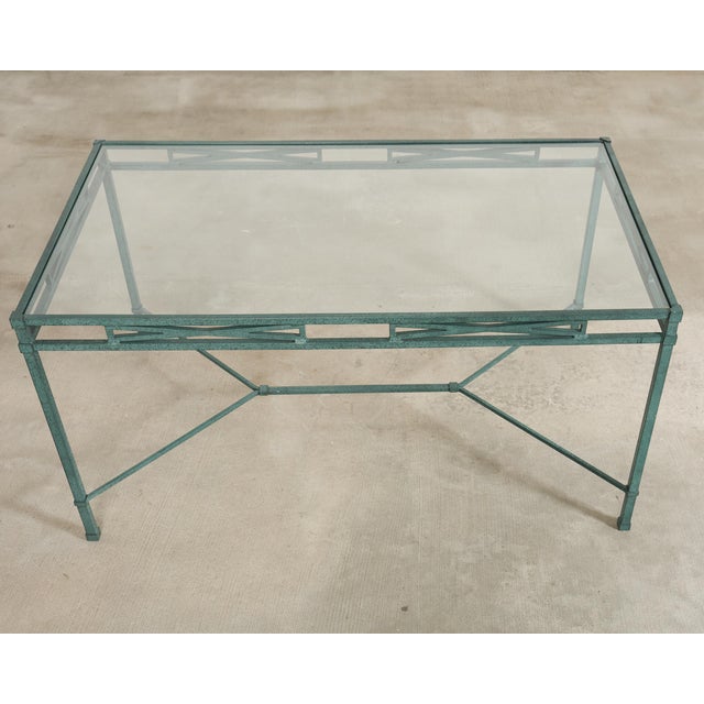 Exceptional signed set of Brown Jordan garden dining chairs and table designed by Richard Frinier. From Brown Jordan's...