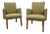 Mid Century Modern Green Lounge Chairs by Milwaukee Chair Company for Upholstery - Pair For Sale