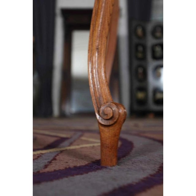 Antique Oak Table with Doe Legs For Sale - Image 4 of 5