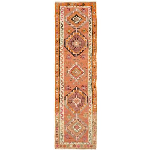 Herki kilim runners are authentic vintage pieces woven 50 to 70 years ago by skilled tribal women living along the...