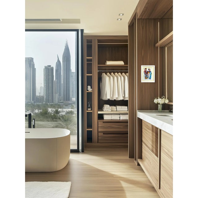 White Experience - Colorful Quirky Figurative Mixed Media Framed Original Artwork by Fabio Coruzzi For Sale - Image 8 of 9