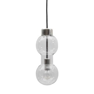 Vintage German Space Age Glass Pendant Lamp, 1960s For Sale